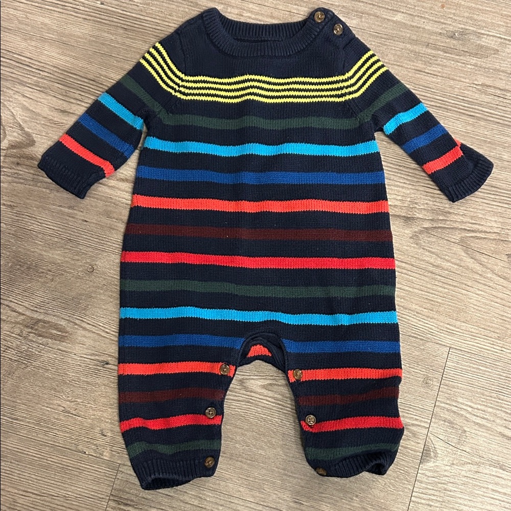 Baby GAP Multicolor Striped Baby Footie